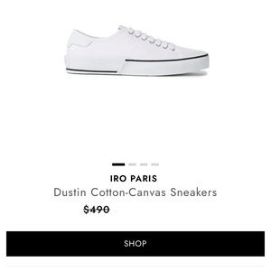 Gently used - IRO PARIS Dustin Cotton-Canvas Sneakers